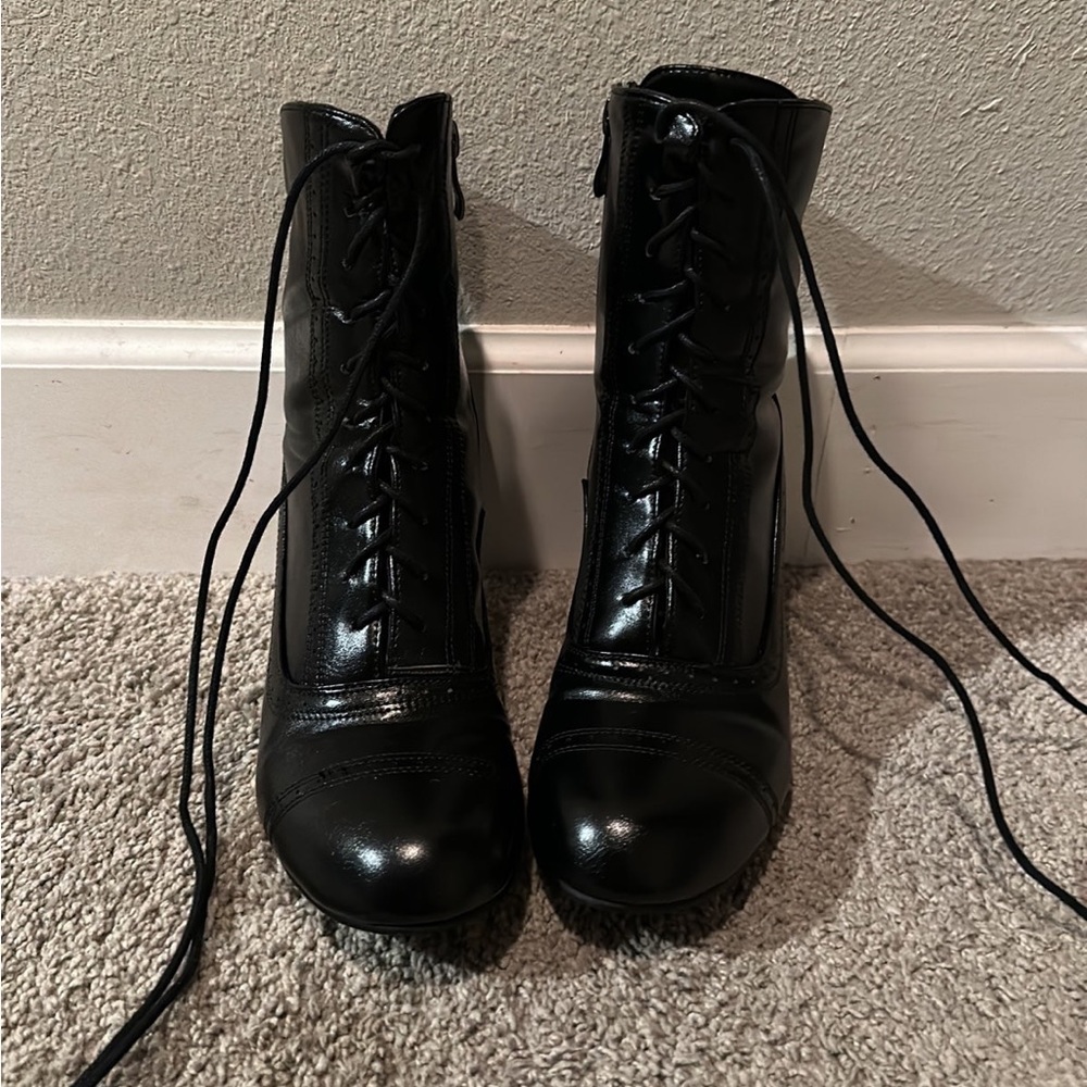 Victorian Boots Witch Cosplay Costume Renaissance Shoes Pirate Boots 6 - Picture 2 of 3
